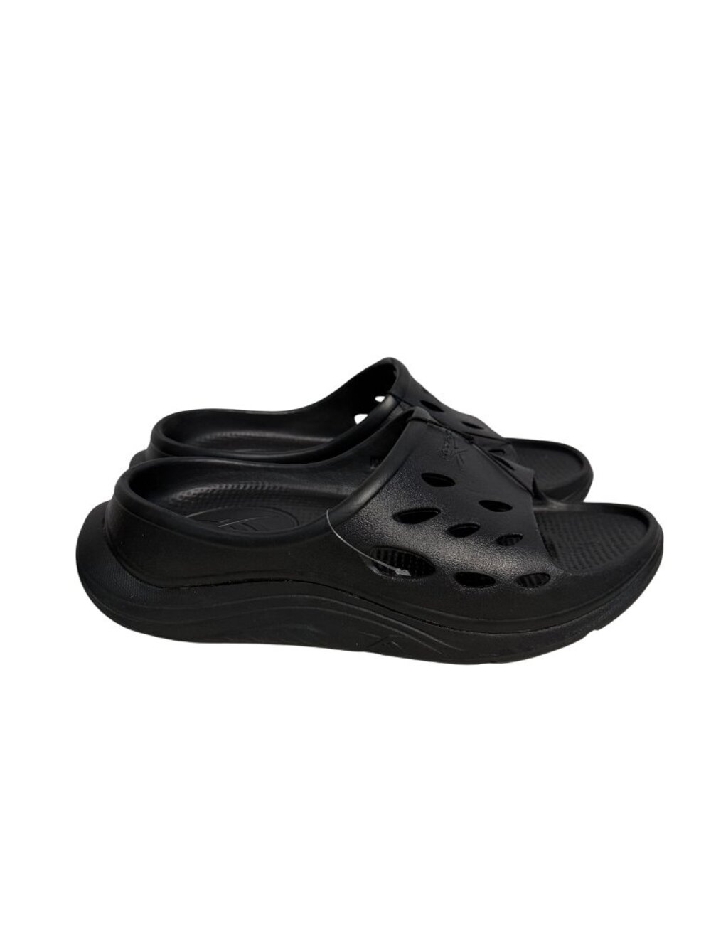 Reebok Comfort Platform Slides Black Mens Size 7 New NWOT Shower Beach